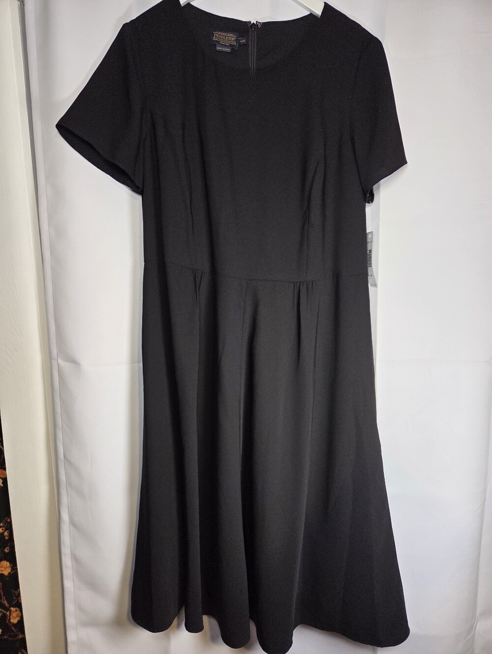 NEW PENDLETON Black Short Sleeve A Line Dress Women's 14 W   $179